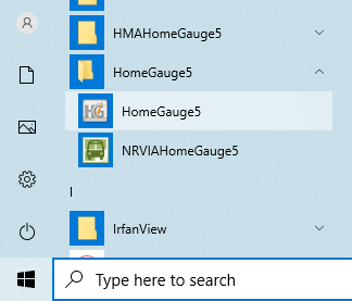 Find 'HomeGauge' from start menu