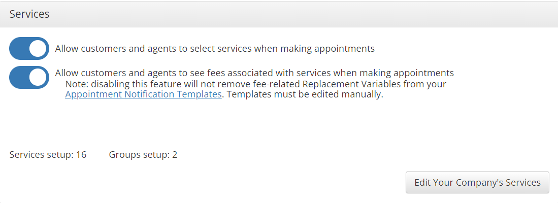 HomeGauge public appointments configuration