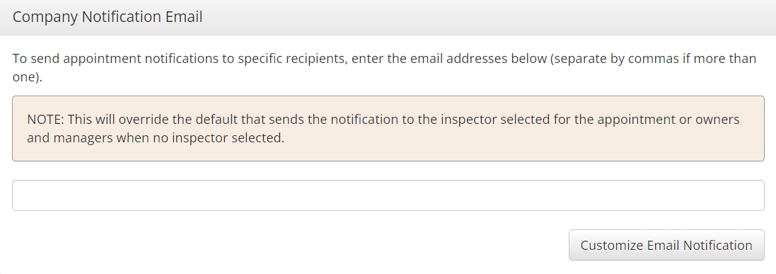 HomeGauge public appointments configuration