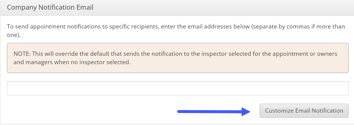 HomeGauge public appointments configuration