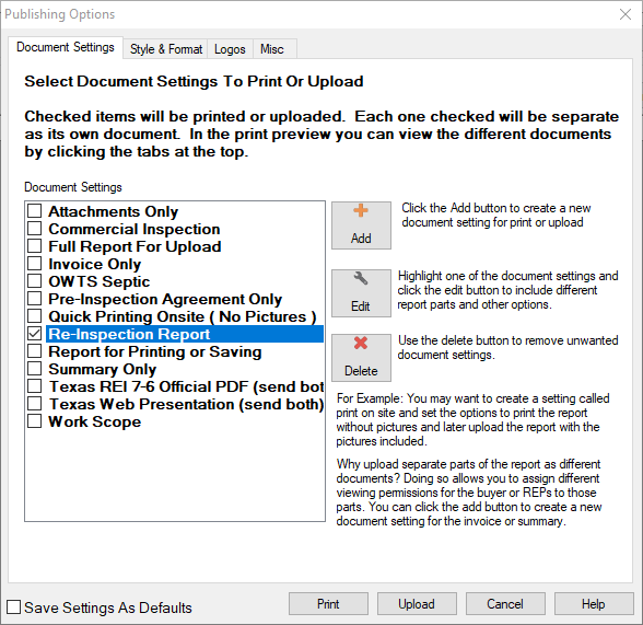 HomeGauge desktop report writer