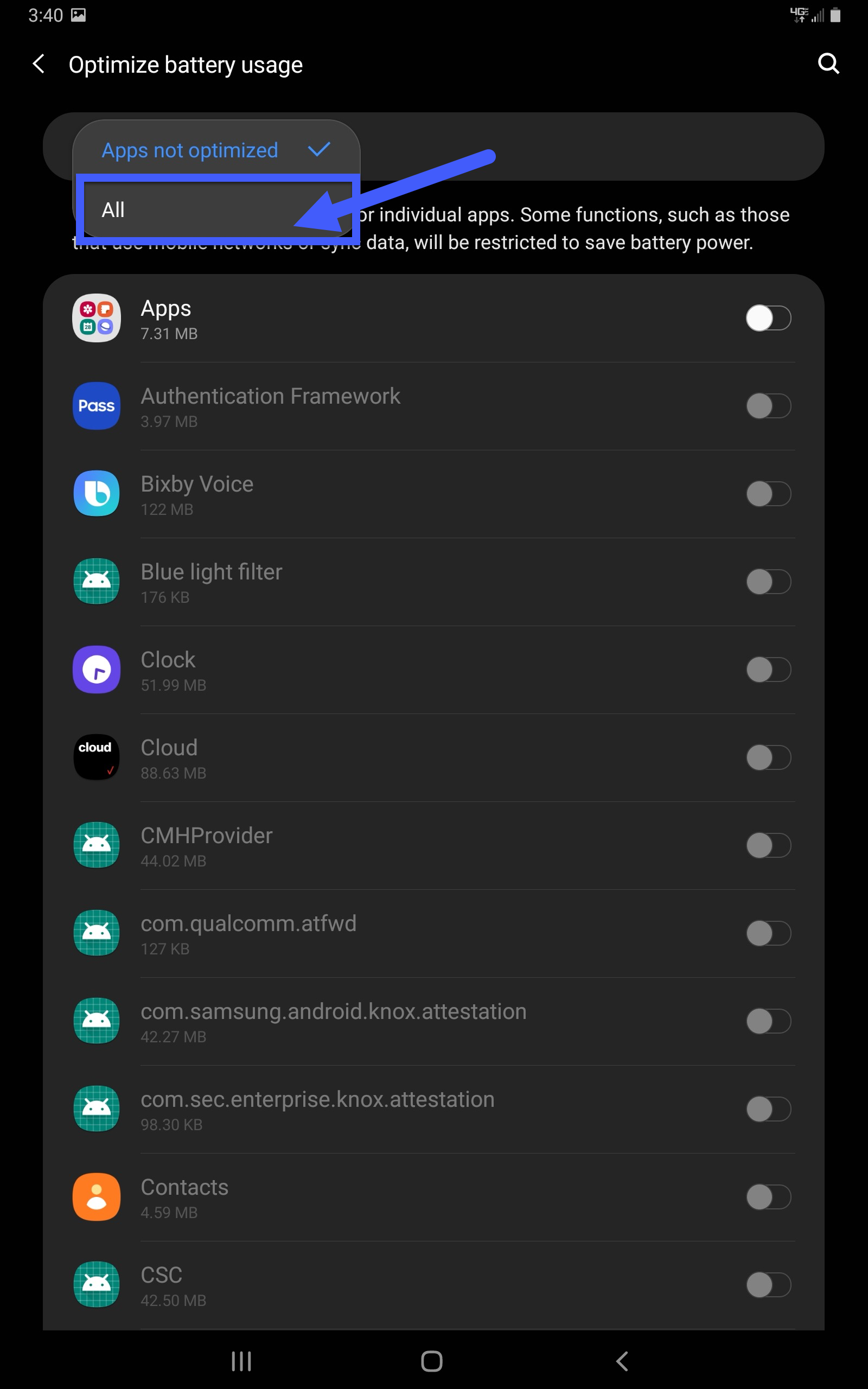 HomeGauge Android app settings