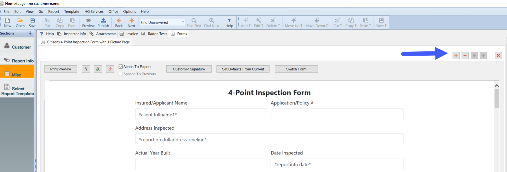 HomeGauge desktop report writer